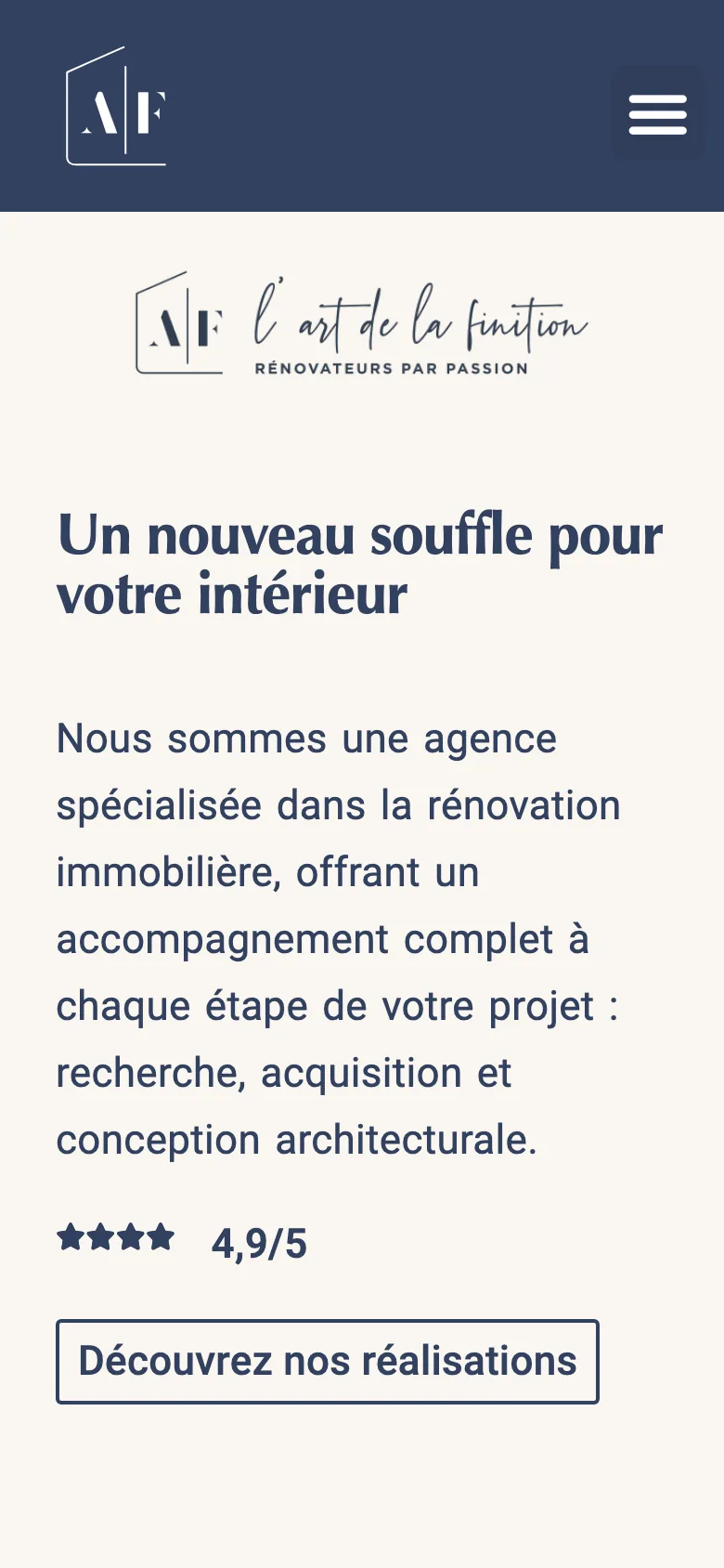 L'art de la Finition — mobile view