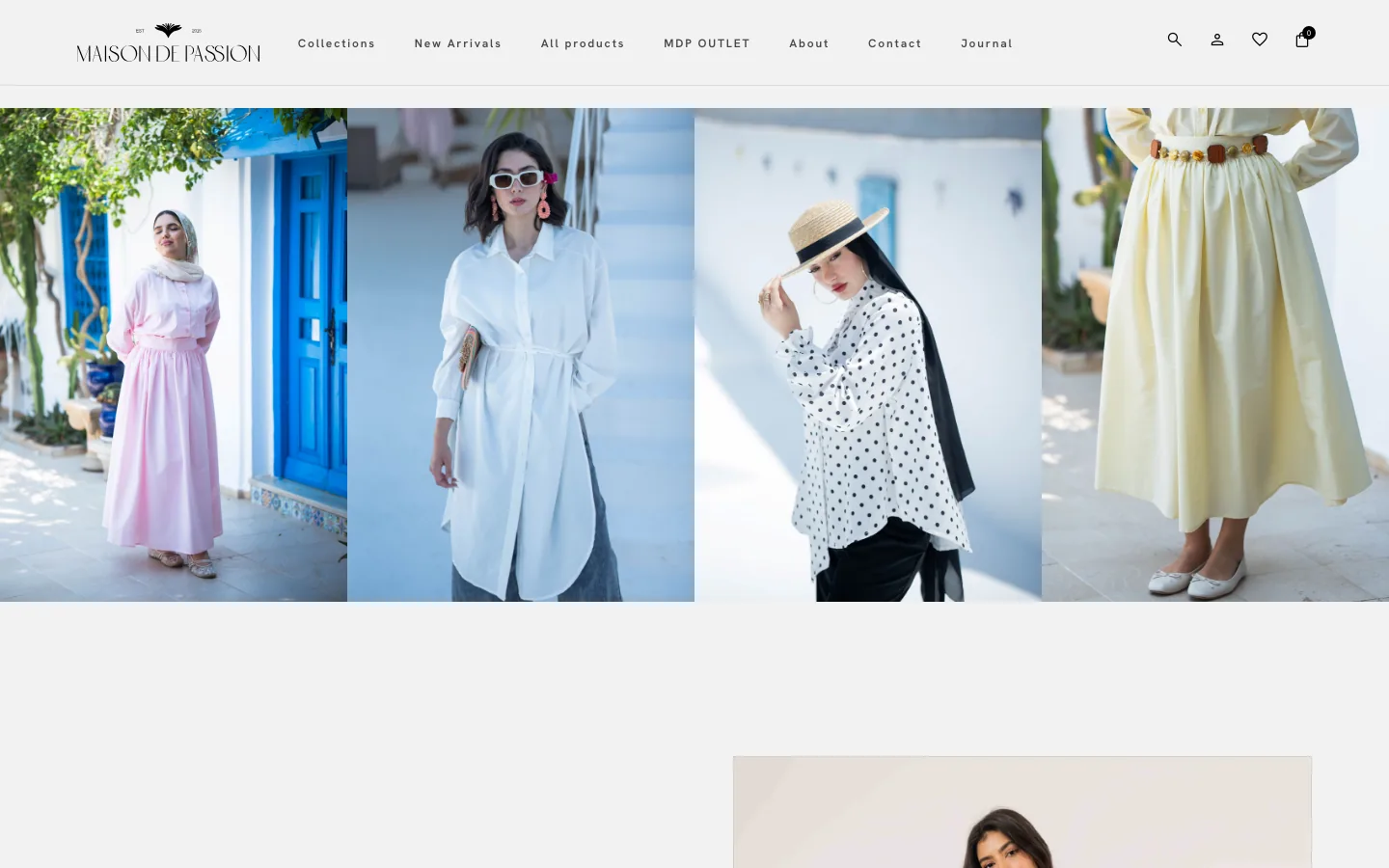 Maison de Passion — desktop homepage